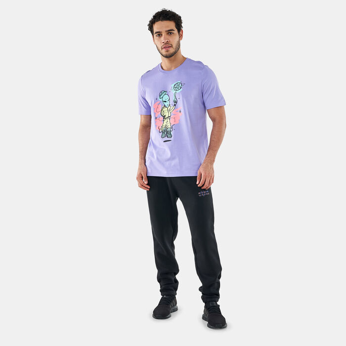 adidas Originals Men's Graphics Stoked Alien T-Shirt Purple adidas Originals Men's Graphics Stoked Alien T-Shirt Purple image number 2