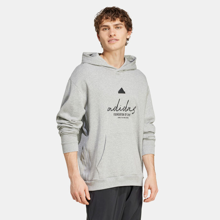 adidas Men's Brand Love Hoodie Grey image number 2