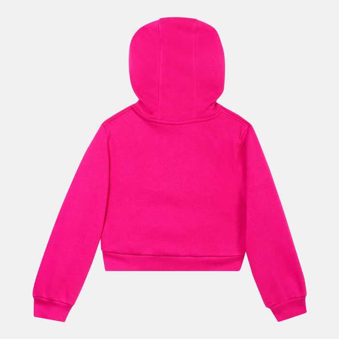 Nike Kids' Sportswear Club Fleece Crop Hoodie Pink image number 1