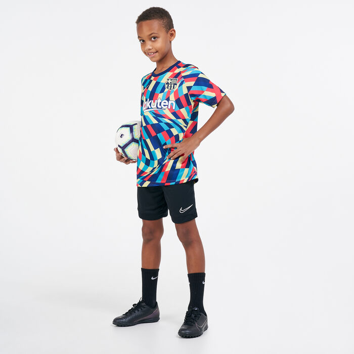 Nike Kids' F.C. Barcelona Pre-Match T-Shirt Blue Nike Kids' F.C. Barcelona Pre-Match T-Shirt Blue image number 2