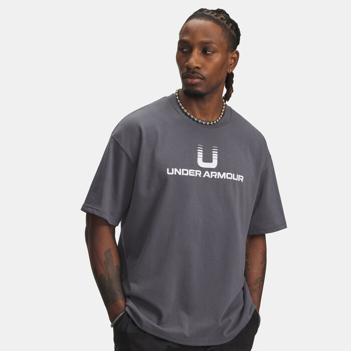 Under Armour Men's U Logo Heavyweight T-Shirt Grey image number 0