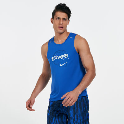 Nike Men's Dri-Fit Miler Tank Top Blue
