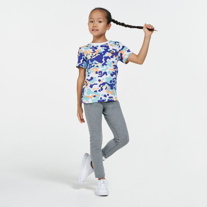 PUMA Kids' Classics Graphic Printed Camo T-Shirt Blue image number 2