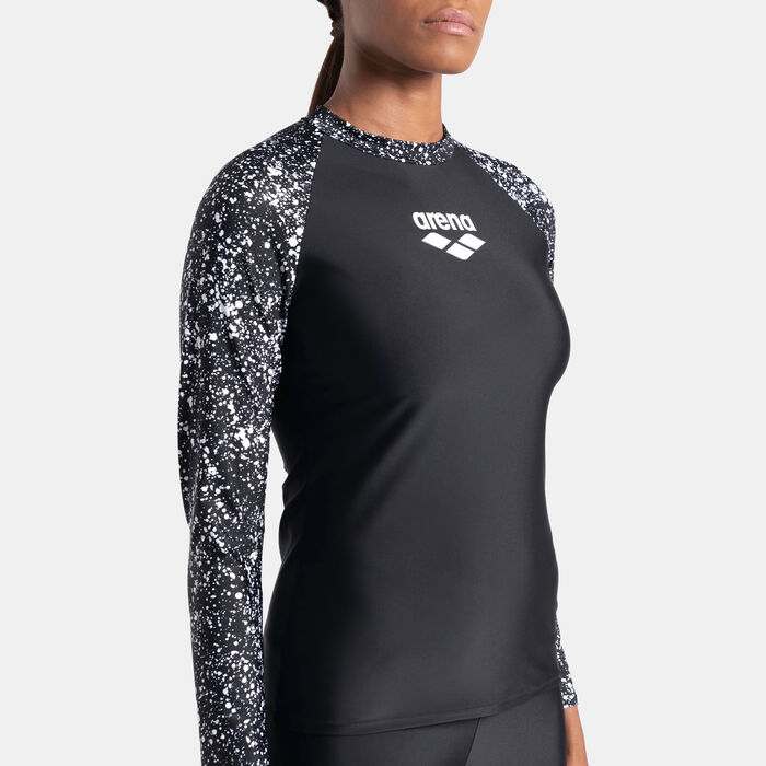Arena Women's Modesty Long Sleeve Swimming Rashguard Black image number 4