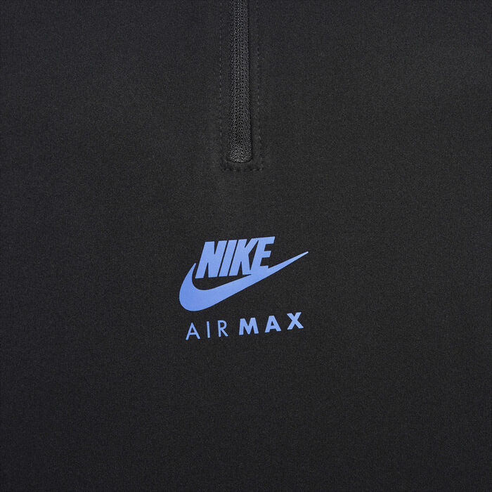 Nike Men's Air Max Dri-FIT 1/4-Zip Top Black image number 3