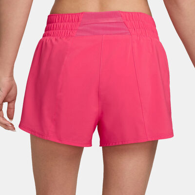 Nike Women's One Dri-FIT Mid-Rise 2-in-1 Shorts Pink