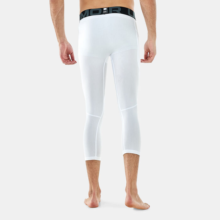 Under Armour Men's HeatGear® Armour 7/8 Tights White Under Armour Men's HeatGear® Armour 7/8 Tights White image number 1