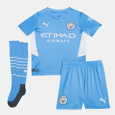 PUMA Kids' Manchester City Home Football Mini-Kit Set Blue PUMA Kids' Manchester City Home Football Mini-Kit Set Blue
