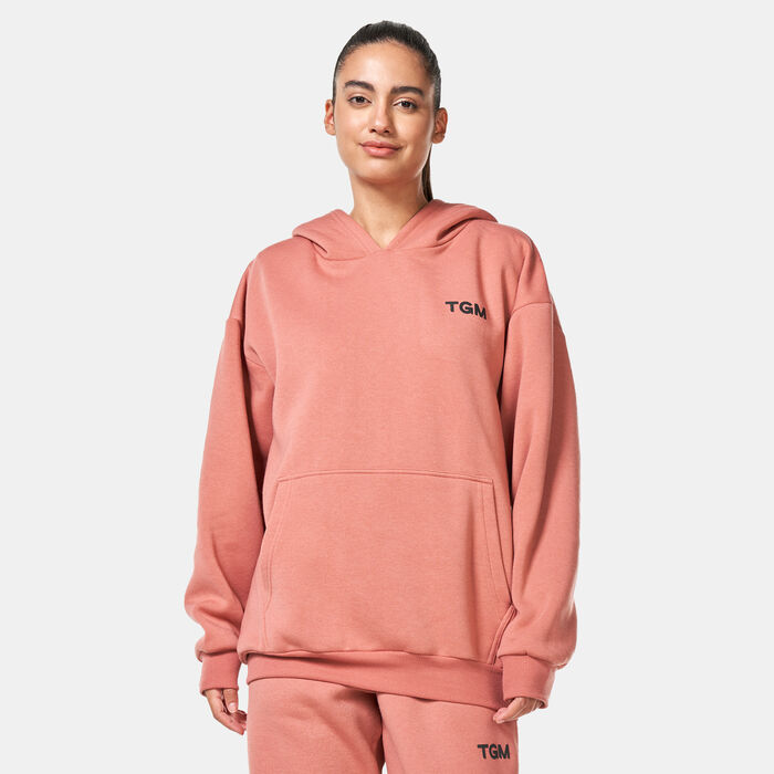 The Giving Movement Lounge Logo Print Hoodie Pink The Giving Movement Lounge Logo Print Hoodie Pink image number 0