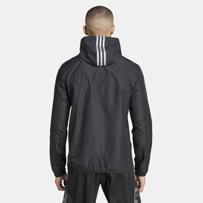 adidas Men's Gym+ Training 3-Stripes Training Windbreaker Jacket Black