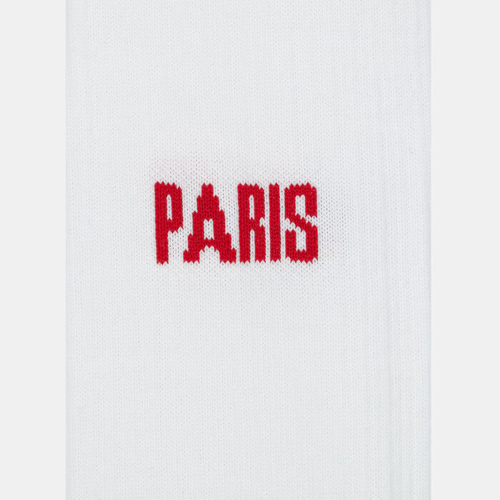 Nike Men's Paris Saint-Germain Strike Goalkeeper Football Over-The-Calf Socks White image number 3