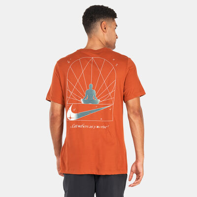 Nike Men's Dri-FIT Yoga T-Shirt Brown