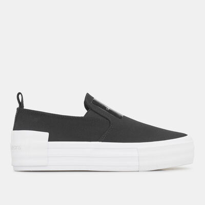 Calvin Klein Women's Bold Vulcanised Flatfrom Slip On Shoe Black Calvin Klein Women's Bold Vulcanised Flatfrom Slip On Shoe Black