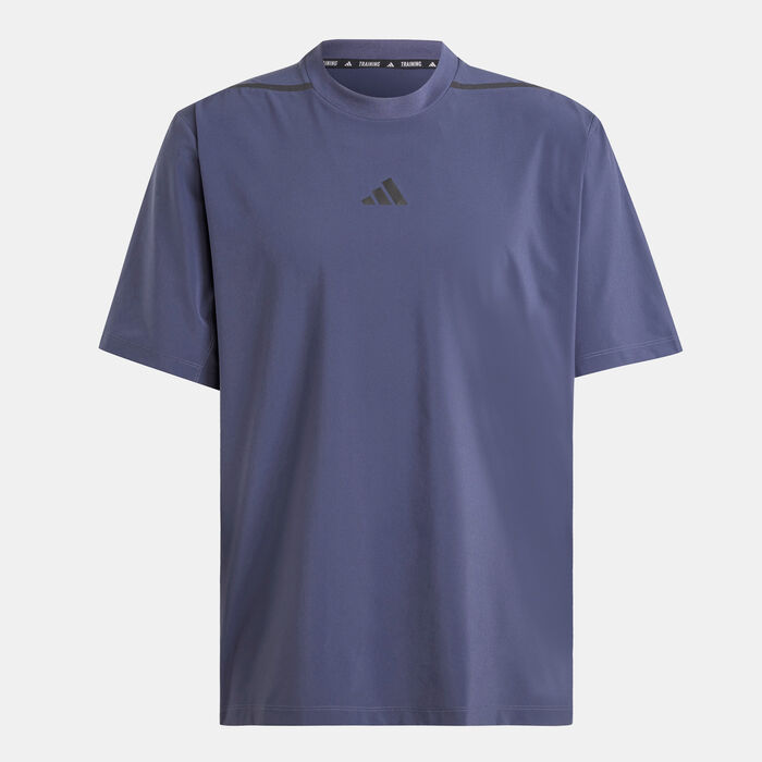 adidas Men's Pump-Cover-Up Training T-Shirt Blue adidas Men's Pump-Cover-Up Training T-Shirt Blue image number 0