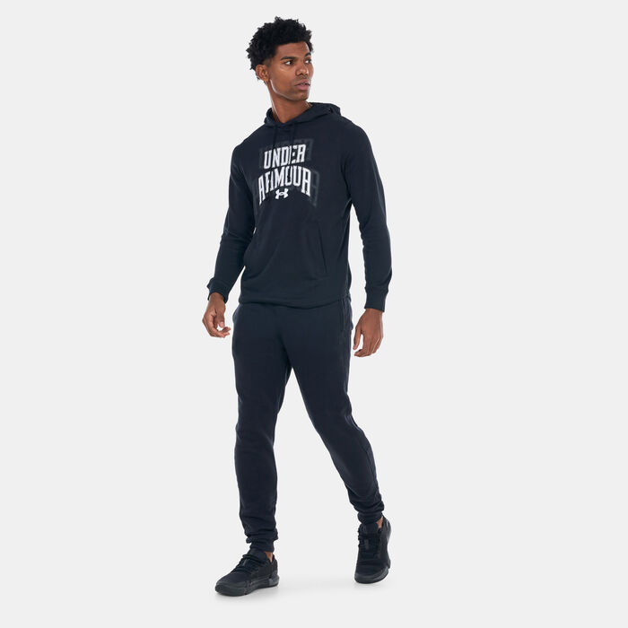 Under Armour Men's UA Rival Terry Graphic Hoodie Black image number 2