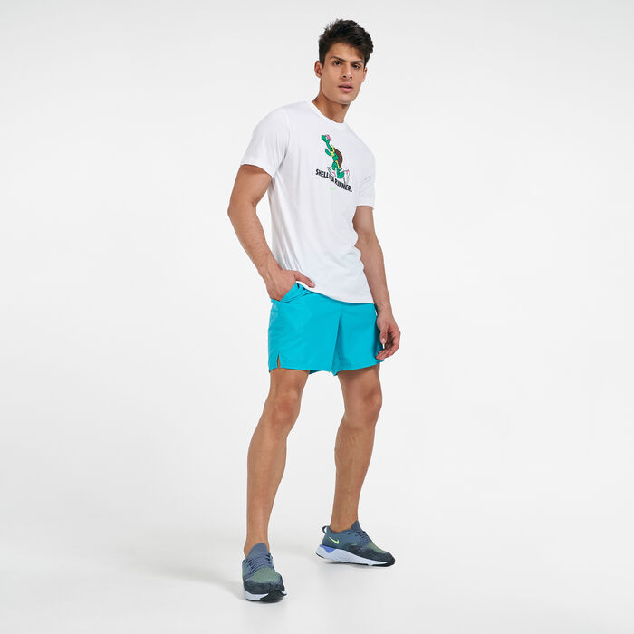 Nike Men's Dri-FIT Tortoise Running T-Shirt White Nike Men's Dri-FIT Tortoise Running T-Shirt White image number 2