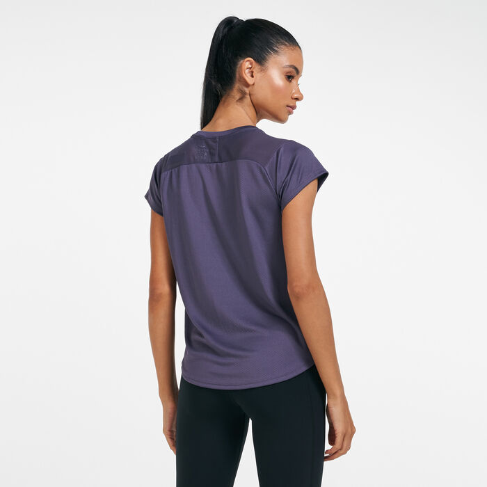 Nike Women's Icon Clash Running T-Shirt Purple Nike Women's Icon Clash Running T-Shirt Purple image number 1