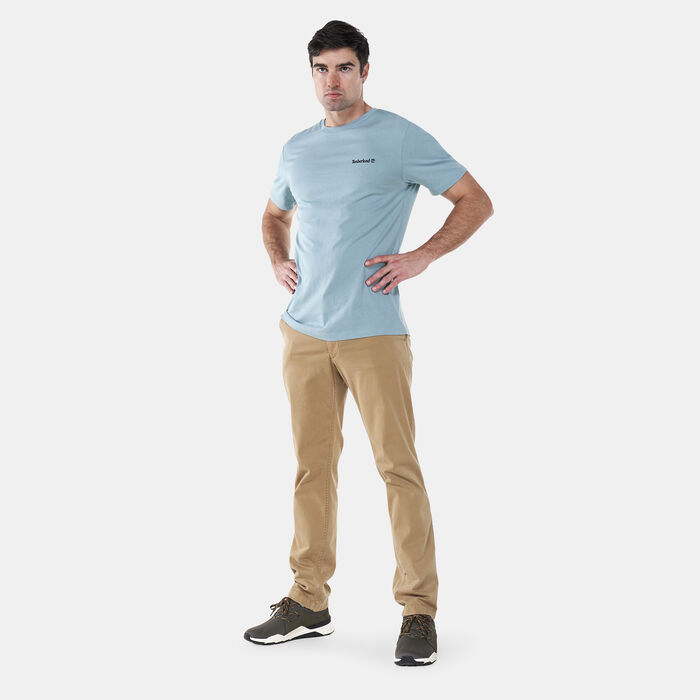 Timberland Men's Small Logo Print Logo T-Shirt Blue Timberland Men's Small Logo Print Logo T-Shirt Blue image number 2