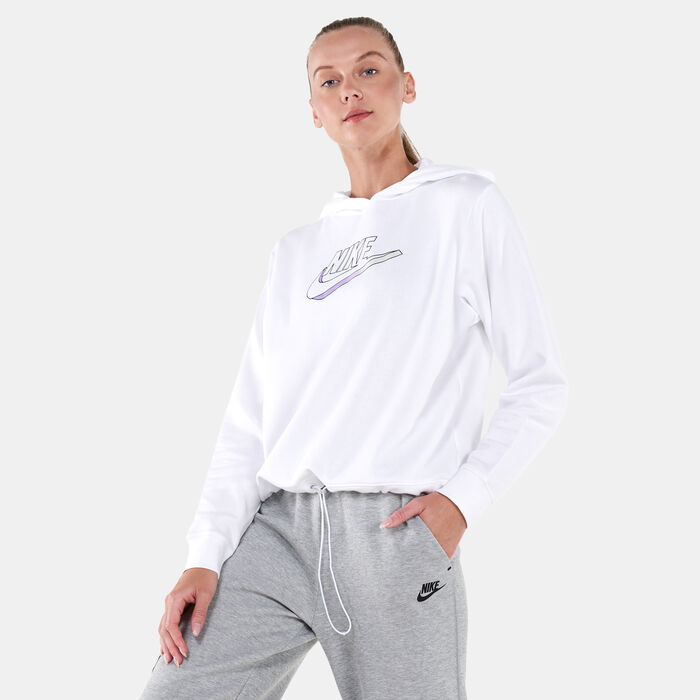 Nike Women's Sportswear Fleece Hoodie White Nike Women's Sportswear Fleece Hoodie White image number 0