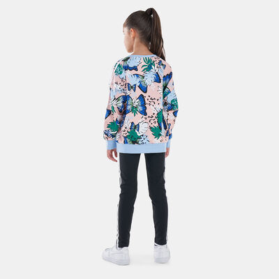 adidas Originals Kids' HER Studio London Animal Flower Print Sweatshirt and Leggings Set Multi