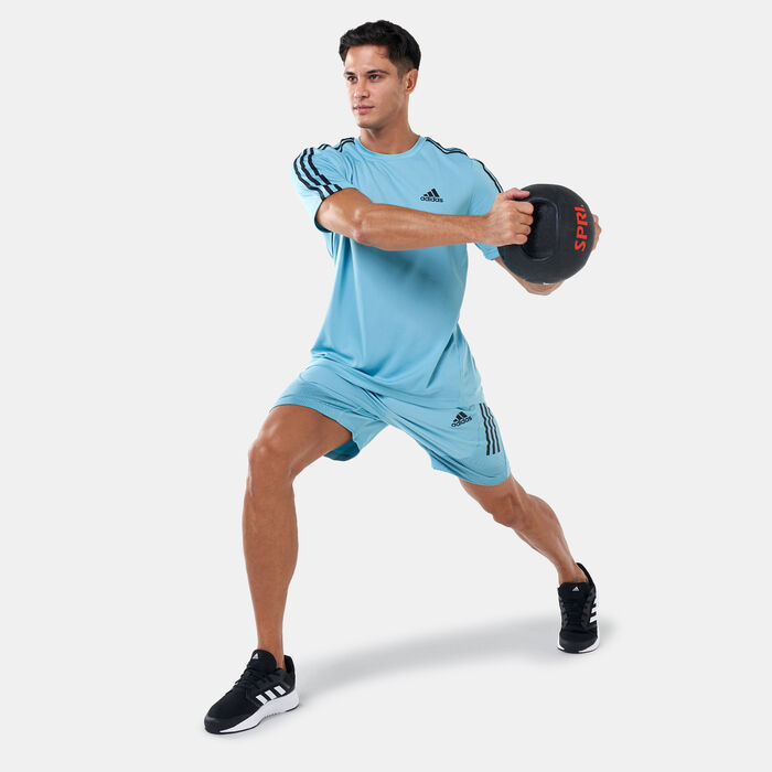 adidas Men's AEROREADY Warrior Shorts Blue adidas Men's AEROREADY Warrior Shorts Blue image number 2