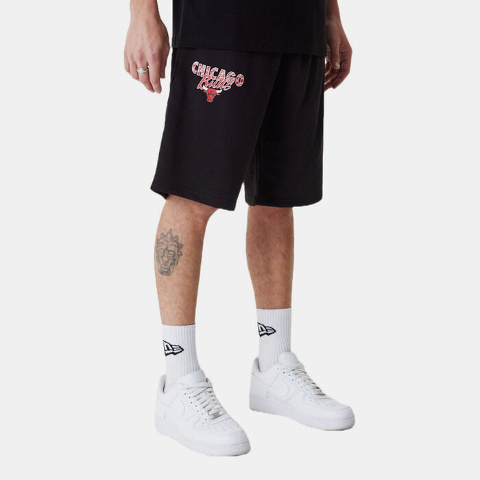 New Era Men's Chicago Bulls Team Script Shorts Black New Era Men's Chicago Bulls Team Script Shorts Black image number 0