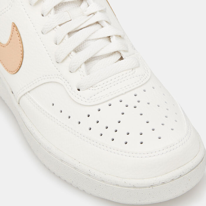 Nike Women's Court Vision Low Next Nature Shoes White Nike Women's Court Vision Low Next Nature Shoes White image number 4