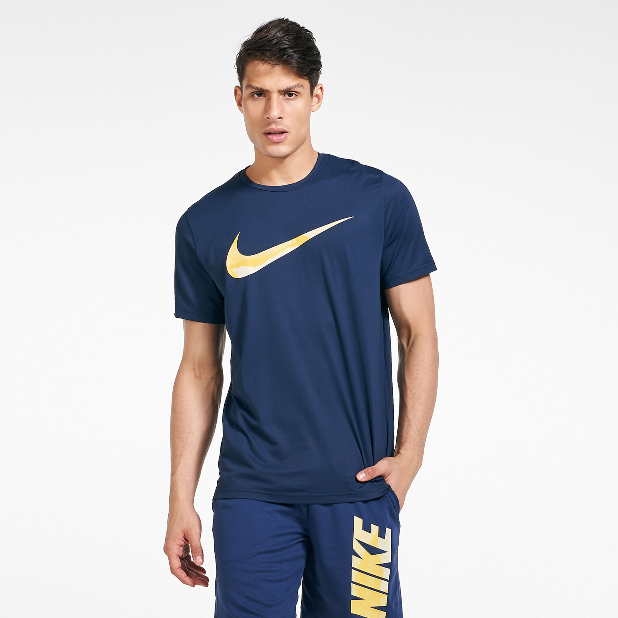 Men s Hyper Dry Graphic T Shirt Blue Nike in Qatar SSS