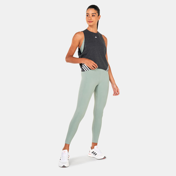 adidas Women's Train Icons 3-Stripes Crop Tank Top Black adidas Women's Train Icons 3-Stripes Crop Tank Top Black image number 2