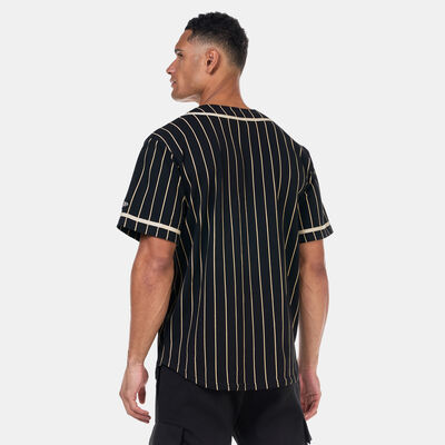 New Era Men's Pinstripe Jersey Black
