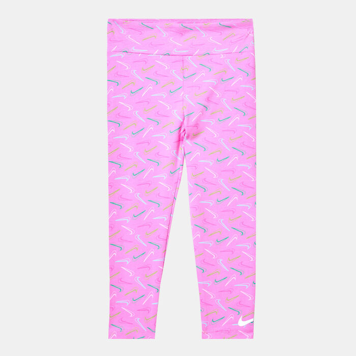 Nike Kids' Swoosh Logo Leggings (Younger Kids) Pink image number 0
