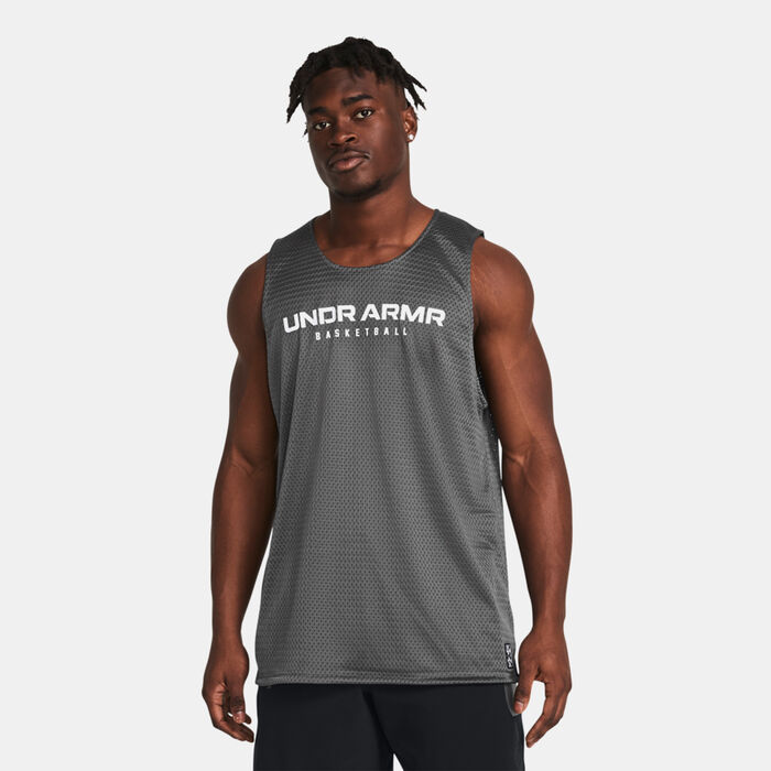 Under Armour Men's Zone Reversible Basketball Top Grey Under Armour Men's Zone Reversible Basketball Top Grey image number 0