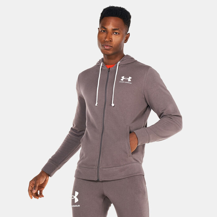 Under Armour Men's UA Rival Terry LC Full Zip Hoodie Grey Under Armour Men's UA Rival Terry LC Full Zip Hoodie Grey image number 0