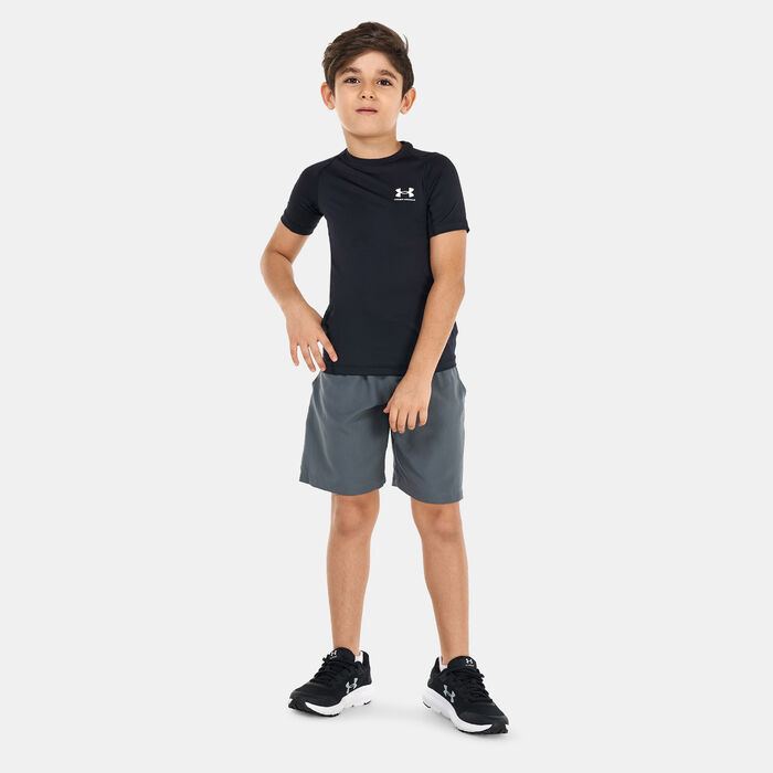 Under Armour Kids' HeatGear® Armour T-Shirt Black Under Armour Kids' HeatGear® Armour T-Shirt Black image number 2