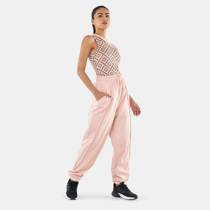 adidas Women's Hyperglam Fleece Sweatpants Pink adidas Women's Hyperglam Fleece Sweatpants Pink image number 2