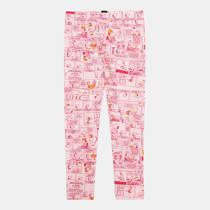 PUMA Kids' x PEANUTS Allover Print Leggings Pink PUMA Kids' x PEANUTS Allover Print Leggings Pink image number 1