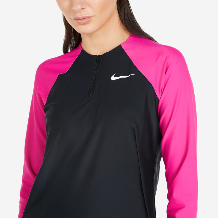Nike Swim Women's Victory Swimming T-Shirt Purple Nike Swim Women's Victory Swimming T-Shirt Purple image number 3