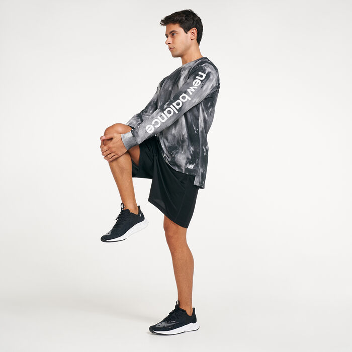 New Balance Men's R.W.T. Long-Sleeves Heathertech T-Shirt Black New Balance Men's R.W.T. Long-Sleeves Heathertech T-Shirt Black image number 2