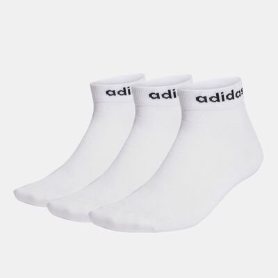 adidas Men's Think Linear Ankle Socks (3 Pairs) Multi