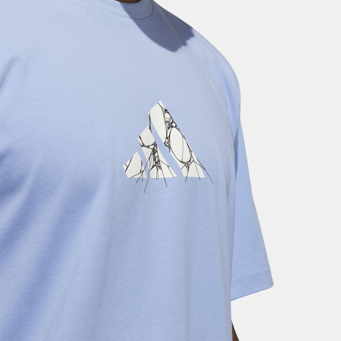 adidas Men's Donovan Mitchell Foundation T-Shirt Blue adidas Men's Donovan Mitchell Foundation T-Shirt Blue image number 3