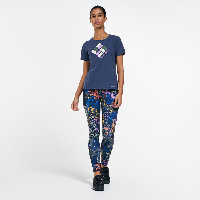 Columbia Women's Alpine Way™ Screen T-Shirt Blue Columbia Women's Alpine Way™ Screen T-Shirt Blue image number 2