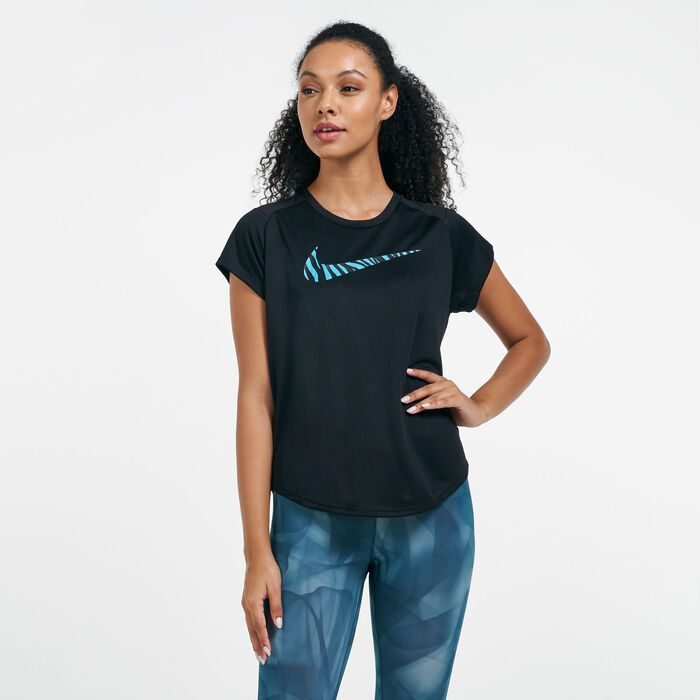 Nike Women's Icon Clash Running T-Shirt Black Nike Women's Icon Clash Running T-Shirt Black image number 0