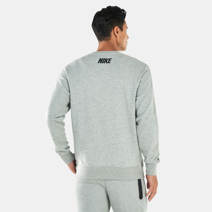 Nike Men's Sportswear Repeat Fleece Crewneck Sweatshirt Grey image number 1
