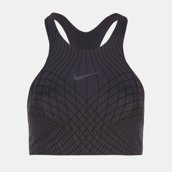 Nike Women’s Swoosh Phoenix Medium-Support Padded Sports Bra Grey image number 0