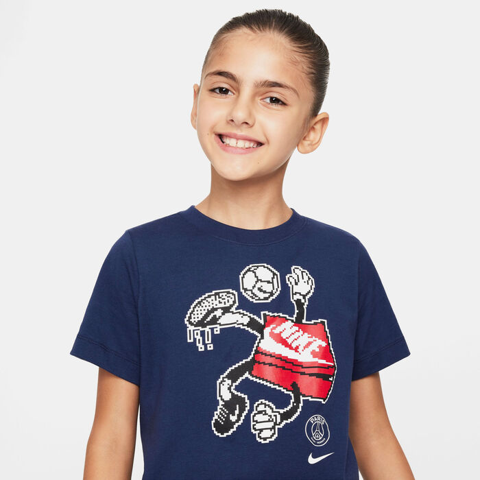 Nike Kids' Paris Saint-Germain Character T-Shirt (Older Kids) Blue Nike Kids' Paris Saint-Germain Character T-Shirt (Older Kids) Blue image number 3