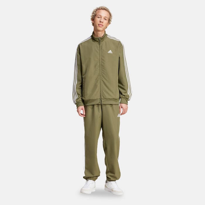 adidas Men's 3-Stripes Woven Track Suit Green adidas Men's 3-Stripes Woven Track Suit Green image number 0