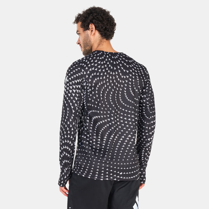 adidas Men's Brand Love Graphic Long Sleeve T-Shirt Black adidas Men's Brand Love Graphic Long Sleeve T-Shirt Black image number 1