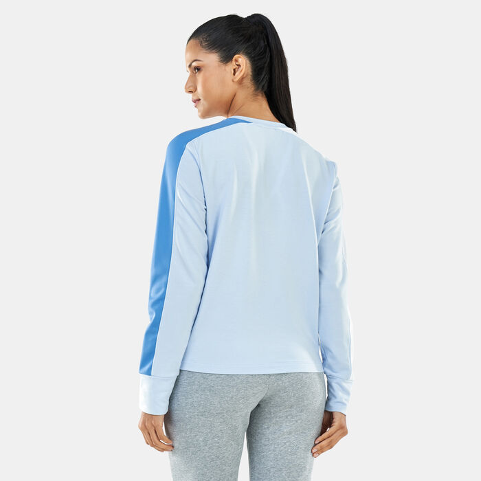 Under Armour Women's UA Rival Terry Colorblock Crew Sweatshirt Blue Under Armour Women's UA Rival Terry Colorblock Crew Sweatshirt Blue image number 1