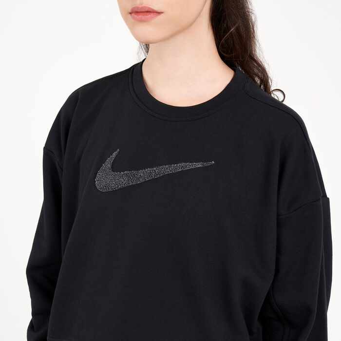 Nike Women's Dri-FIT Get Fit Crew Sweatshirt Black Nike Women's Dri-FIT Get Fit Crew Sweatshirt Black image number 3