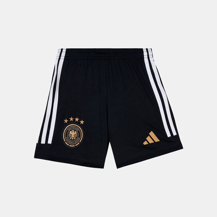 adidas Kids' Germany Stadium Home Shorts - 2022/23 Black adidas Kids' Germany Stadium Home Shorts - 2022/23 Black image number 0